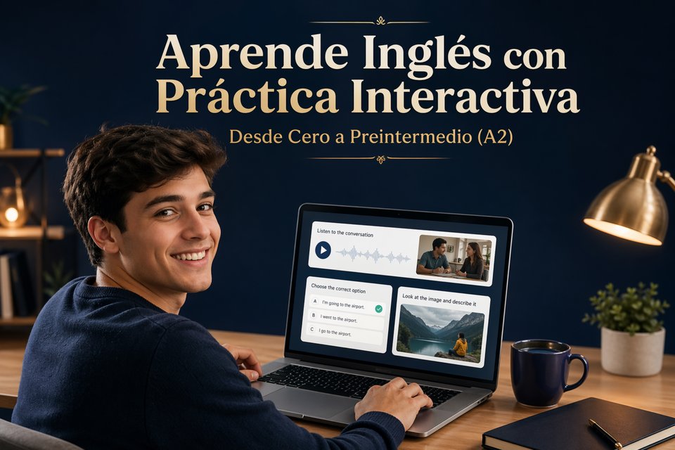 Portada del curso de inglés interactivo